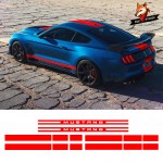 Front Rear Hood Roof Trunk Graphic Decal Side Door Rocker Panel Stripes Set Stickers for Ford Mustang 2015-2017